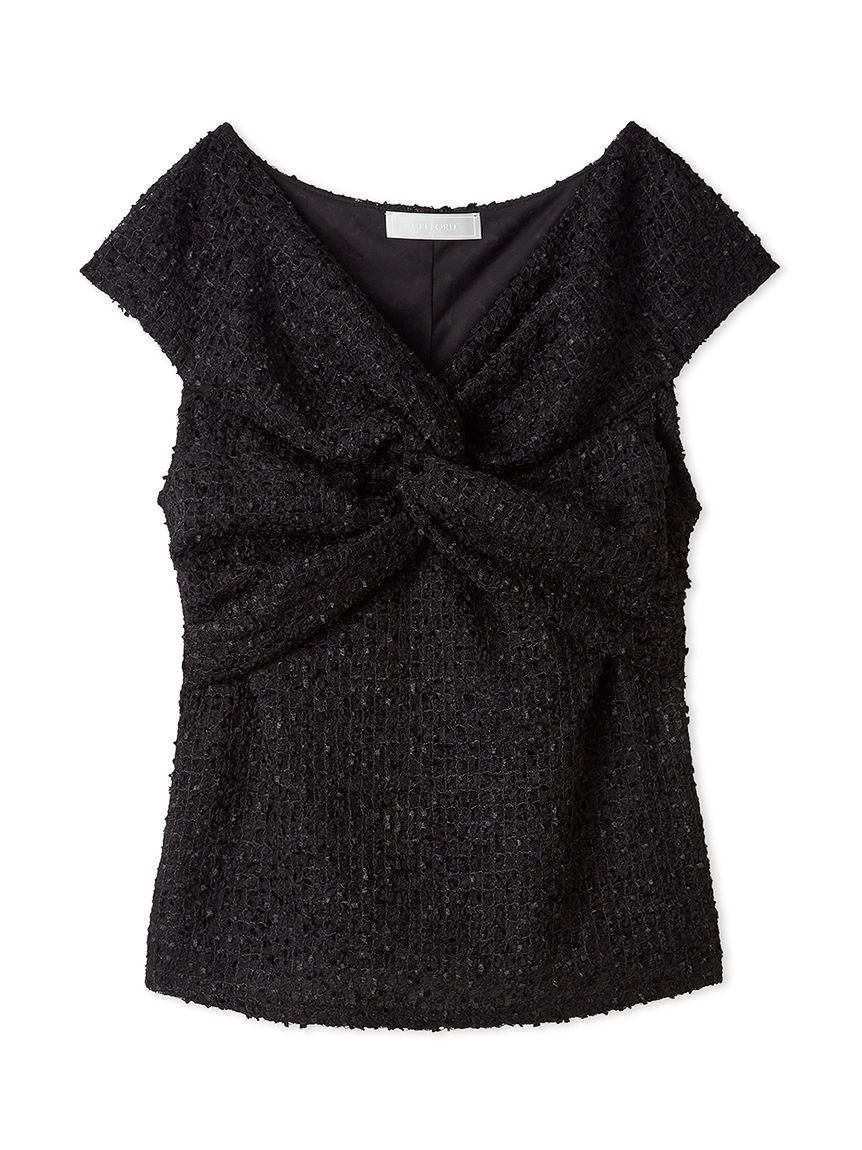 洗える】ツイストオフショルレーストップス(カットソー)｜TOPS 