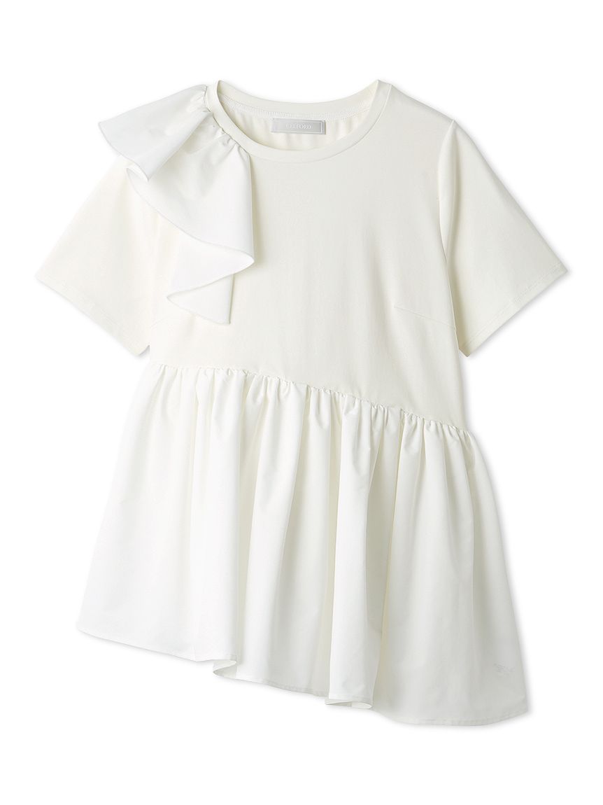 アシンメトリーカットチュニック(カットソー)｜TOPS（トップス