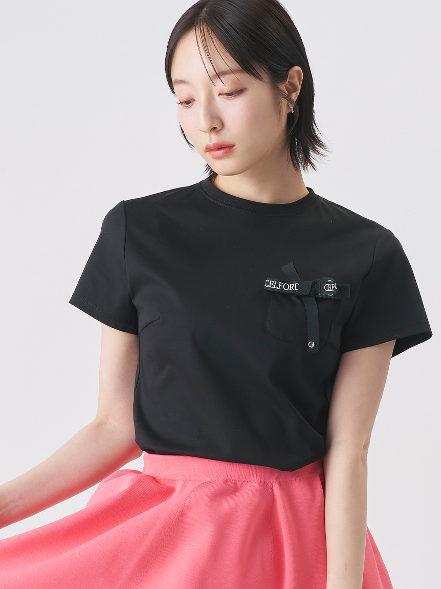 専用です！　新品　セルフォード　ロゴ刺繍Ｔシャツ ロゴ刺繍リボン付きカットソー(カットソー)｜TOPS（トップス