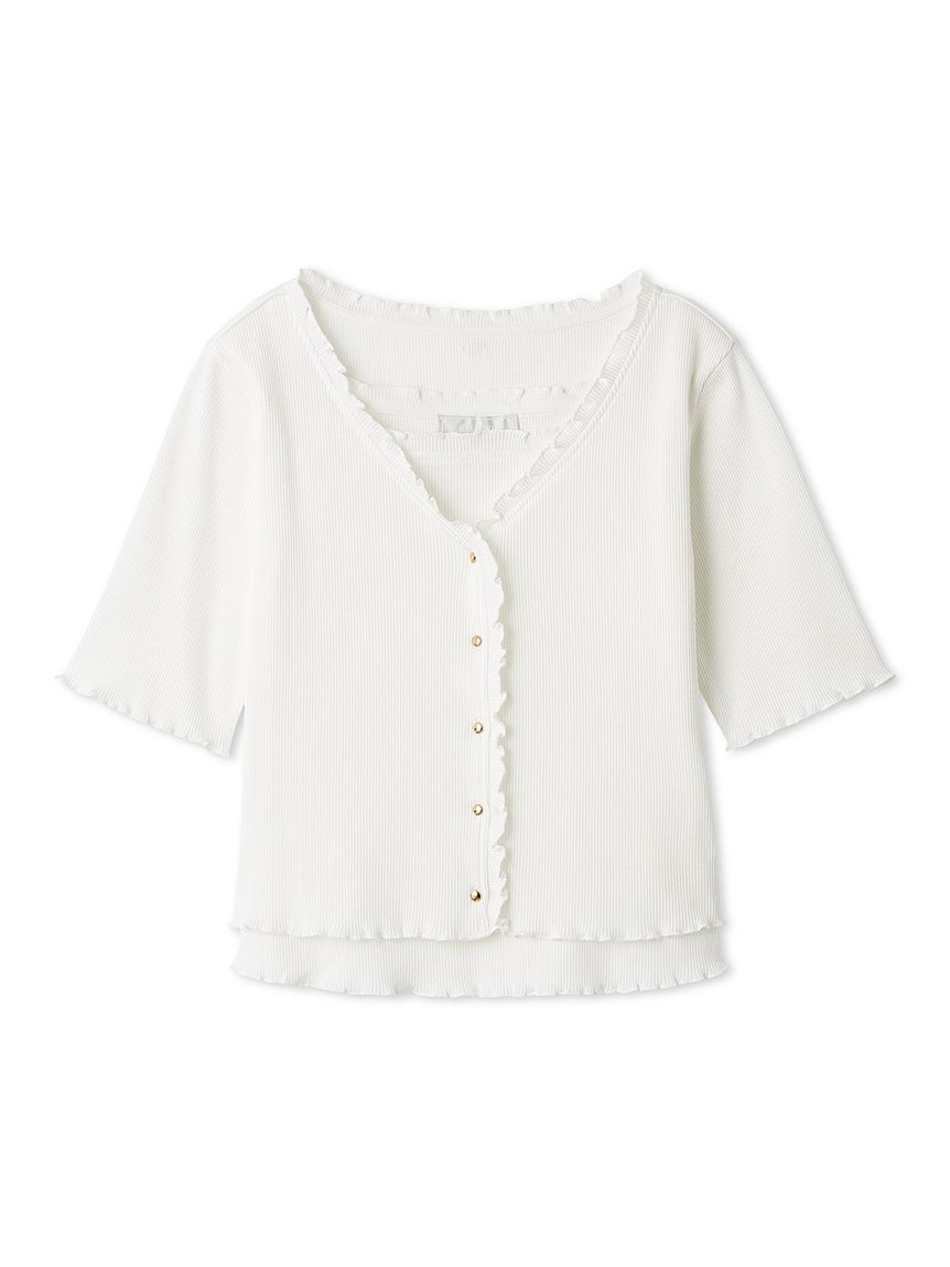 フリルデザインカットアンサンブル(カットソー)｜TOPS（トップス