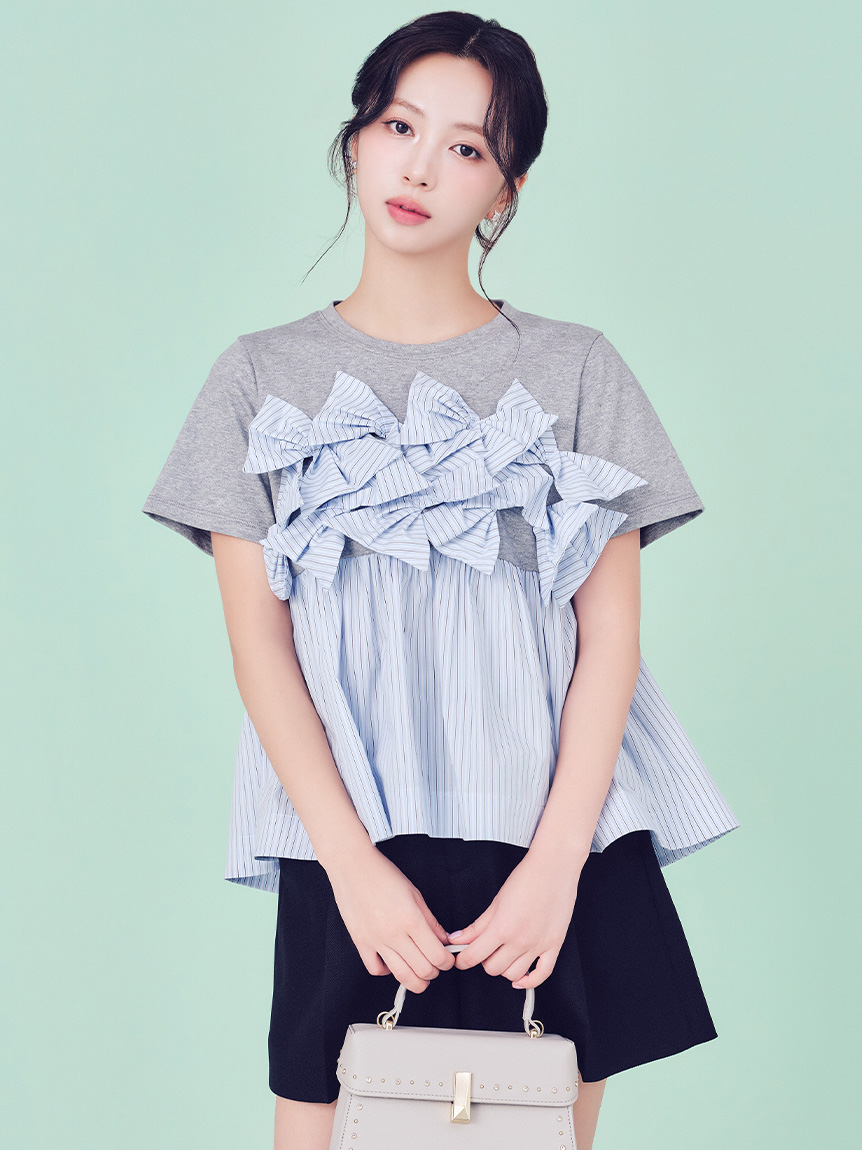 HANAE MORI×CELFORDコラボ】バタフライリボンチュニック(カットソー