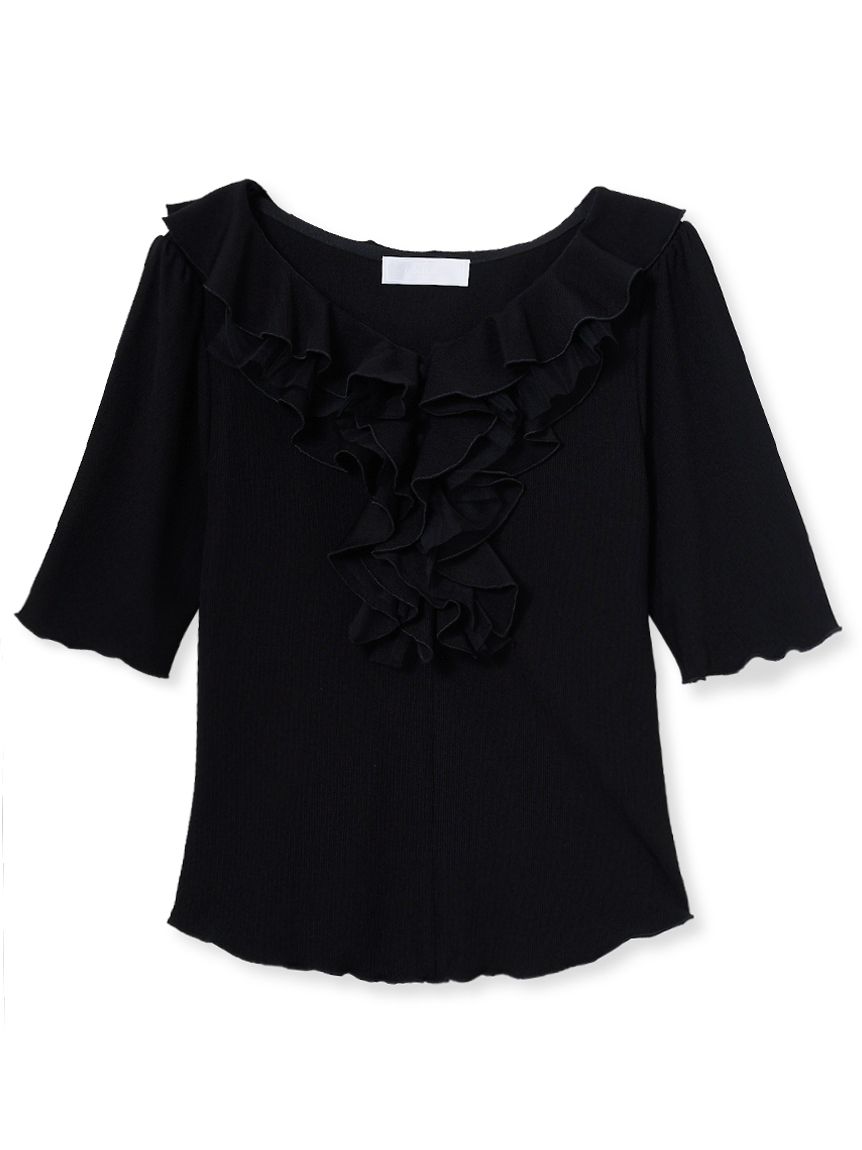 洗える】チュールドッキングリブカットソー(カットソー)｜TOPS