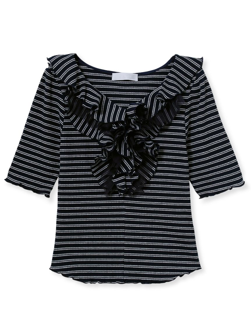洗える】チュールドッキングリブカットソー(カットソー)｜TOPS