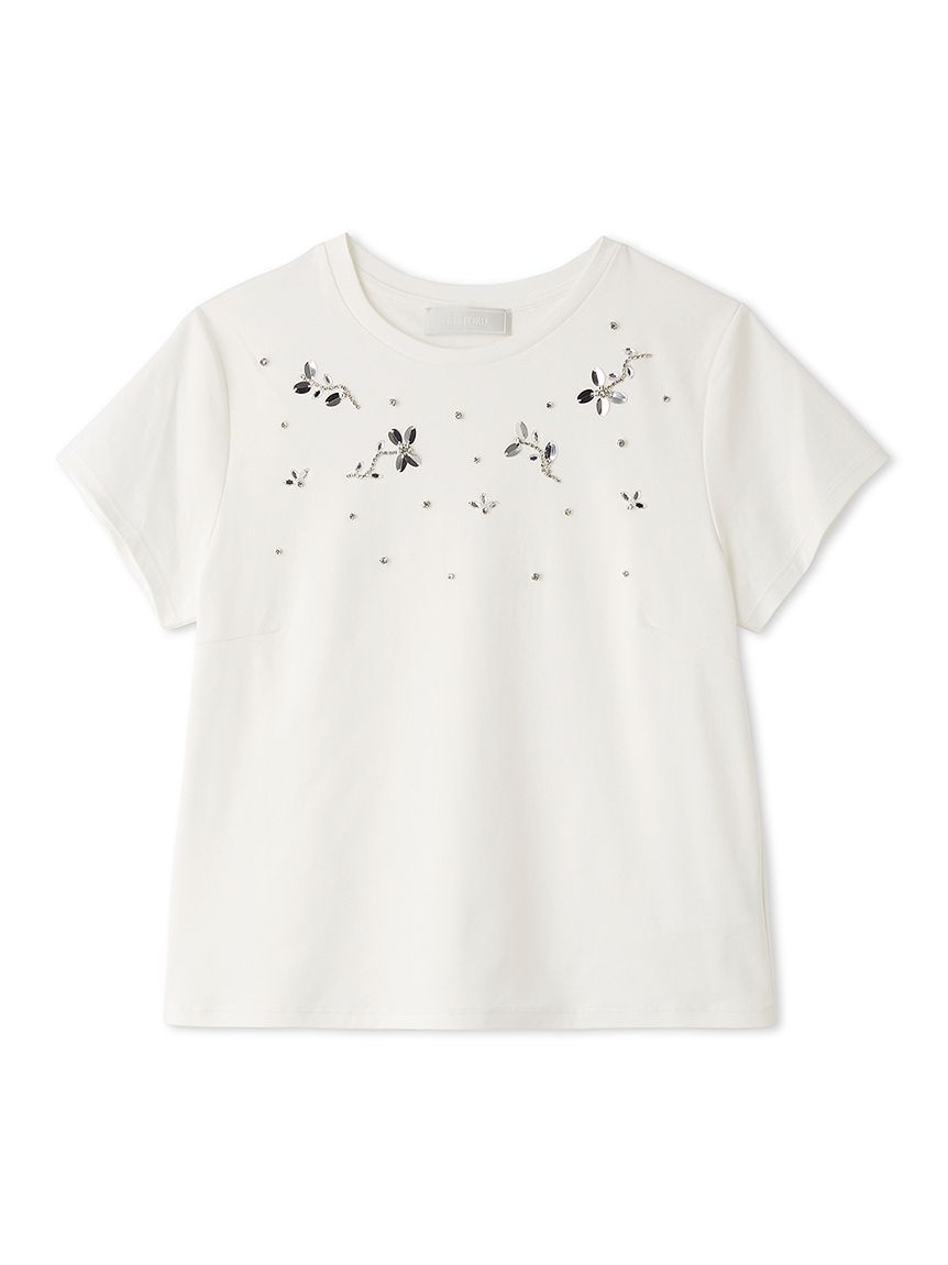 フラワービジューTシャツ(カットソー)｜TOPS（トップス）｜CELFORD
