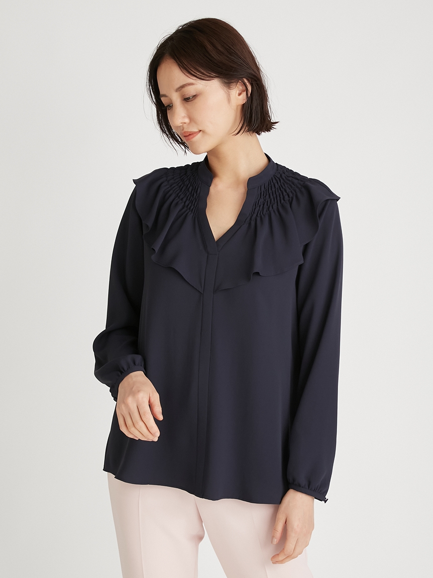シャーリングフリルジョーゼットブラウス ブラウス Tops トップス Celford セルフォード の通販サイト 公式