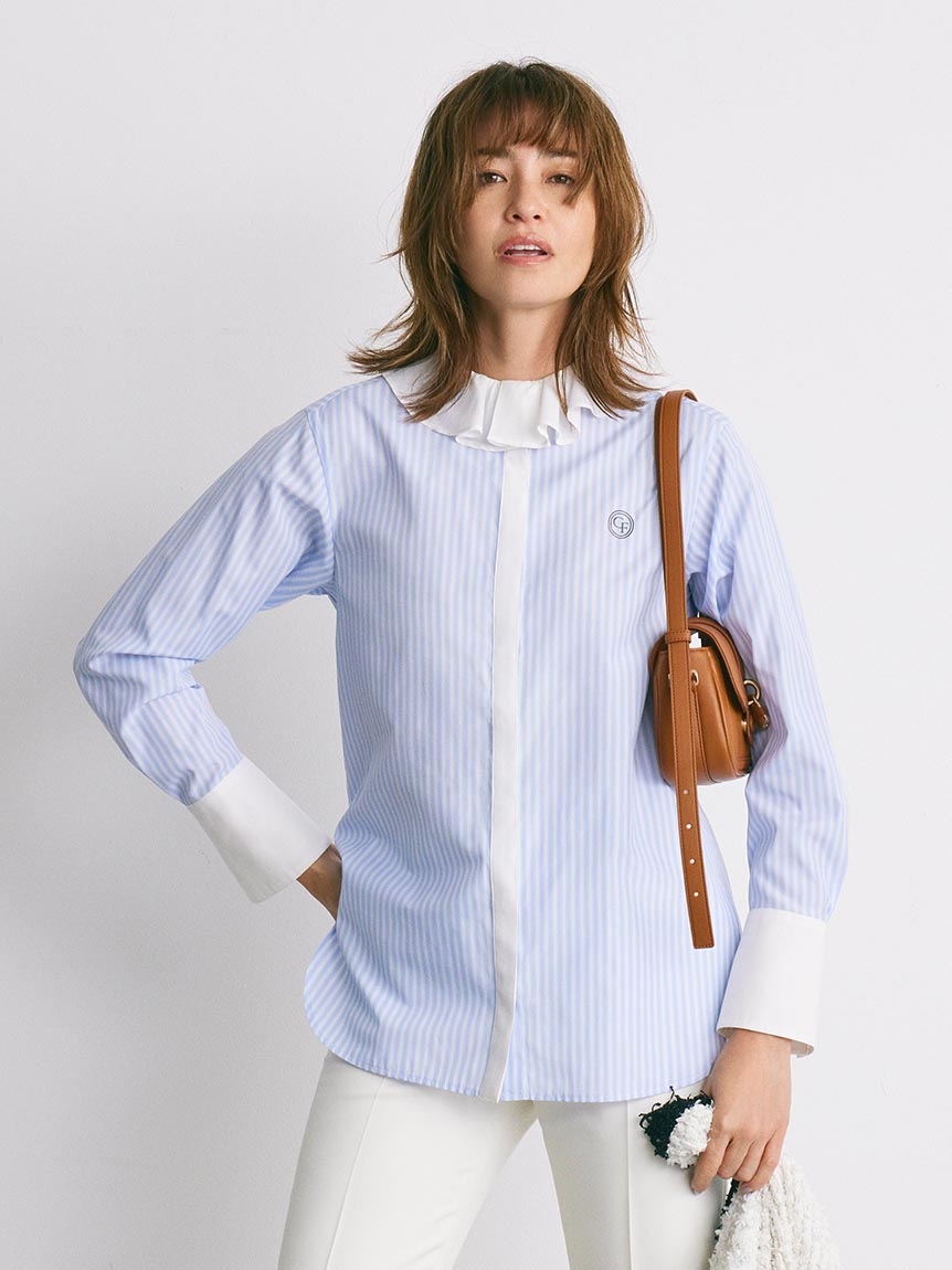 ラッフルカラーシャツ(ブラウス・シャツ)|TOPS(トップス)|CELFORD ...