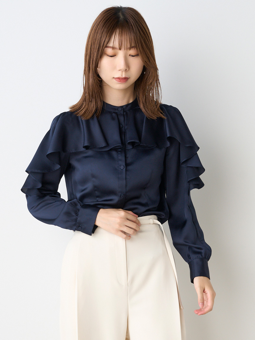 ZARA◇シースルーブラウス◇花柄◇ボタニカル柄 - トップス