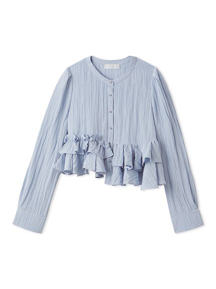 アシンメトリーペプラムフリルブラウス(ブラウス・シャツ)｜TOPS