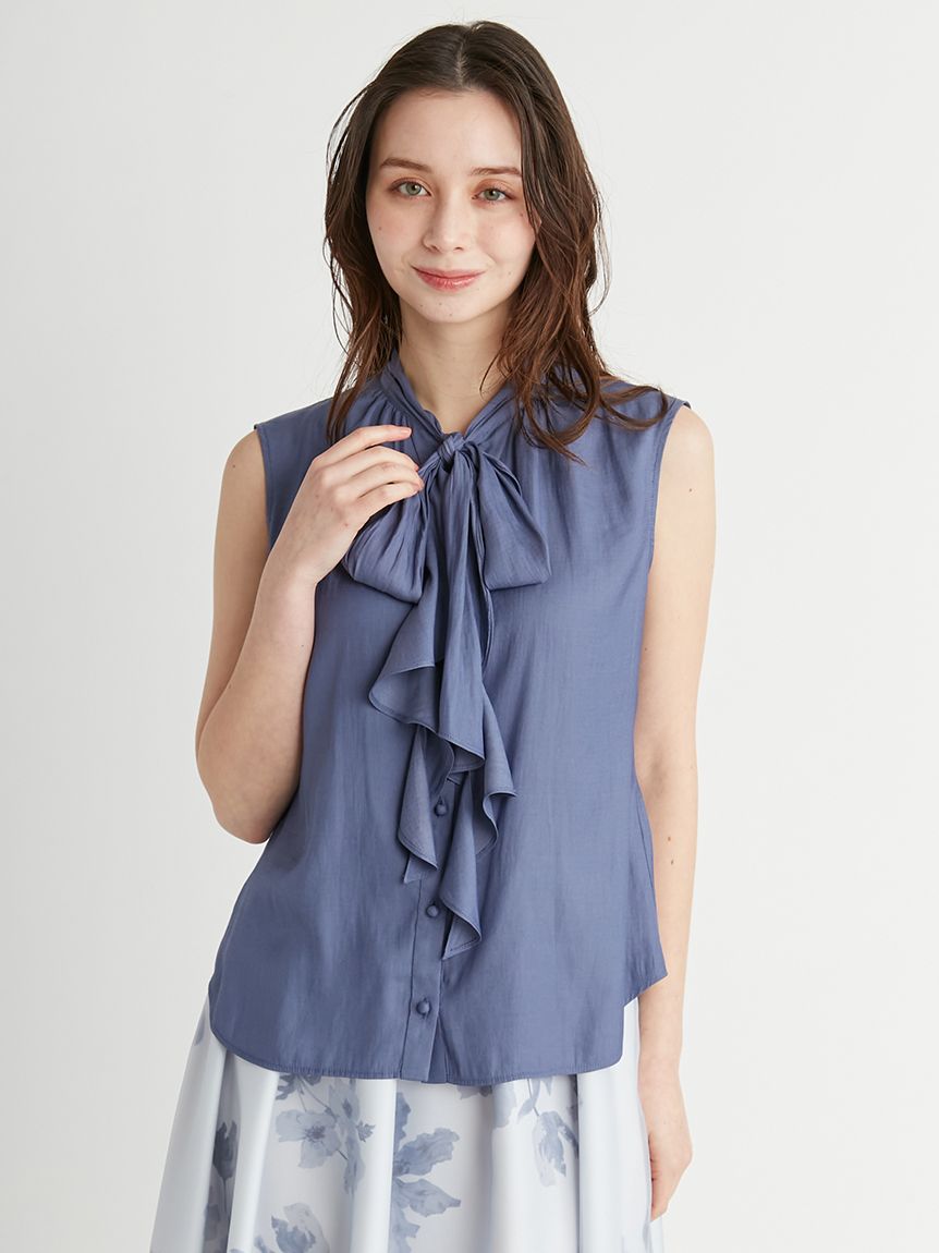 割繊シフォンボウタイブラウス(ブラウス・シャツ)｜TOPS