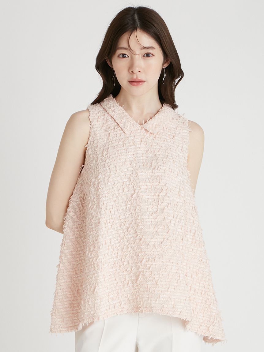 ツイードライクAラインブラウス(ブラウス・シャツ)｜TOPS