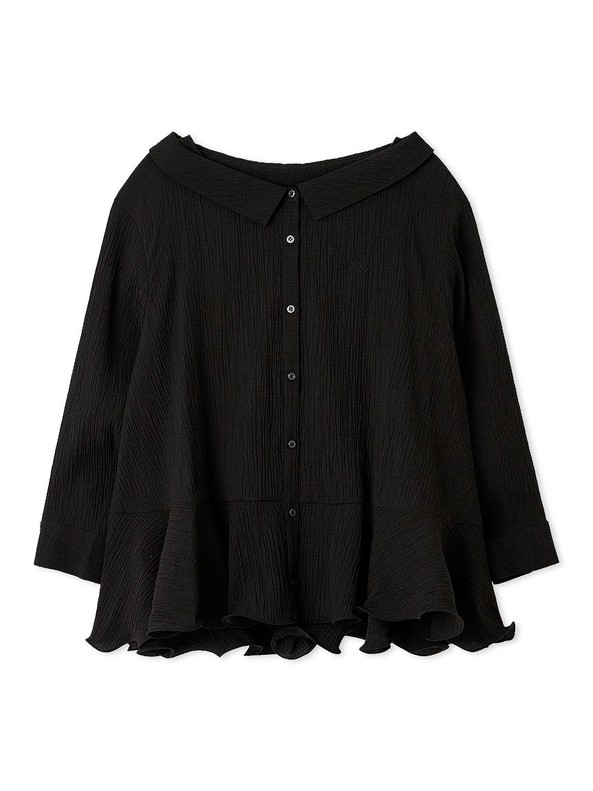 美品クレッシェント⭐︎ロングブラウス　綿　ブラック aquagarage シャツ ブラウス 春 秋 チェック 英国柄 バインダー