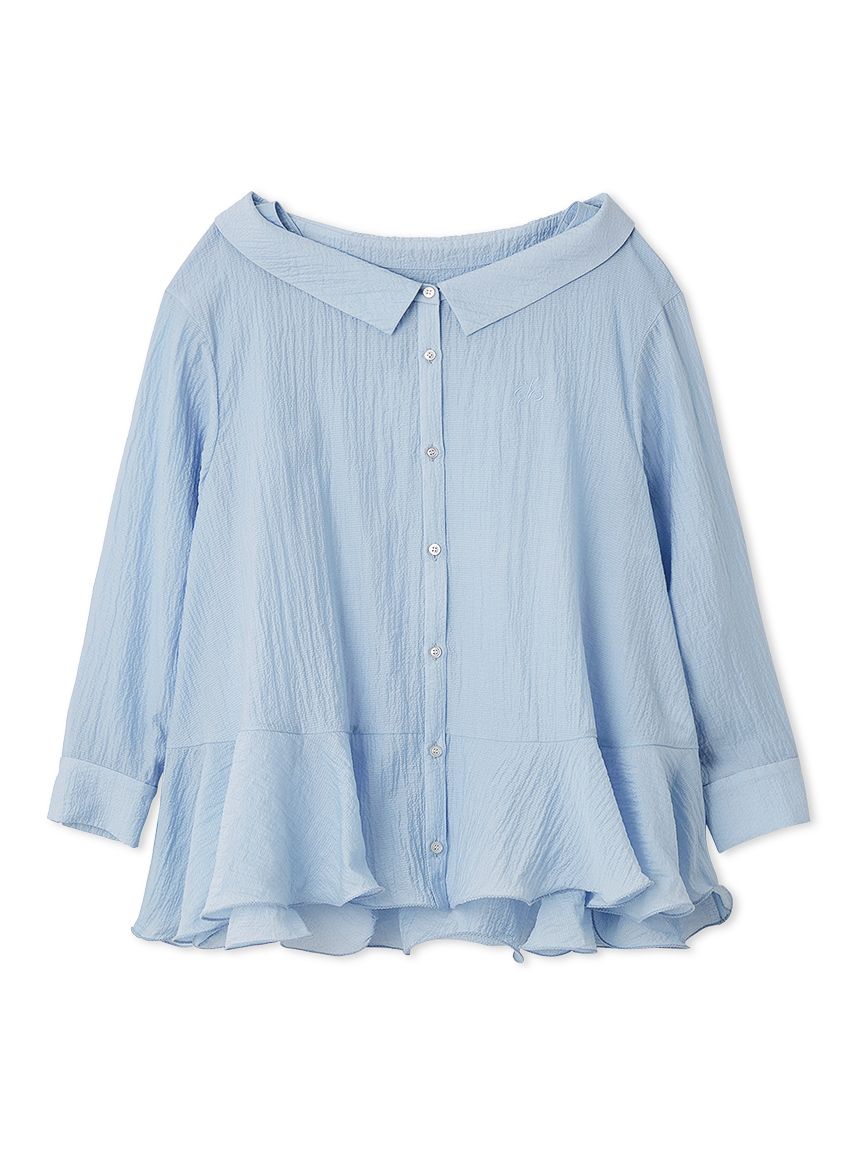 ラッフルヘムロングブラウス(ブラウス・シャツ)｜TOPS（トップス