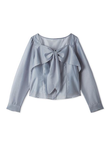 ノット付きシアーブラウス(ブラウス・シャツ)｜TOPS（トップス