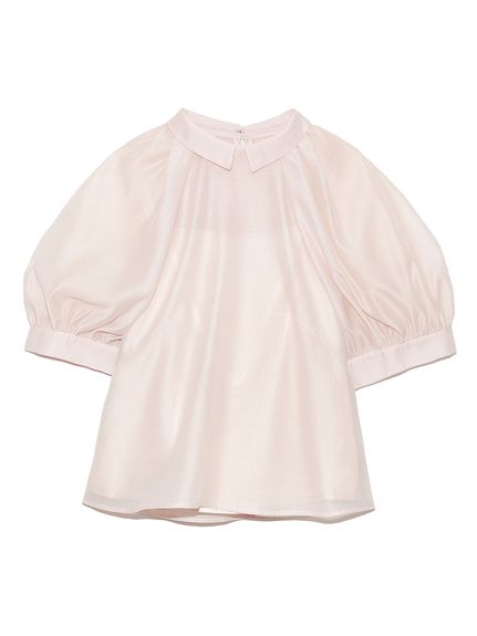 美品【CELFORD 】衿付きオーガンジーパフスリーブブラウス 衿付きパフスリーブブラウス(ブラウス・シャツ)｜TOPS（トップス