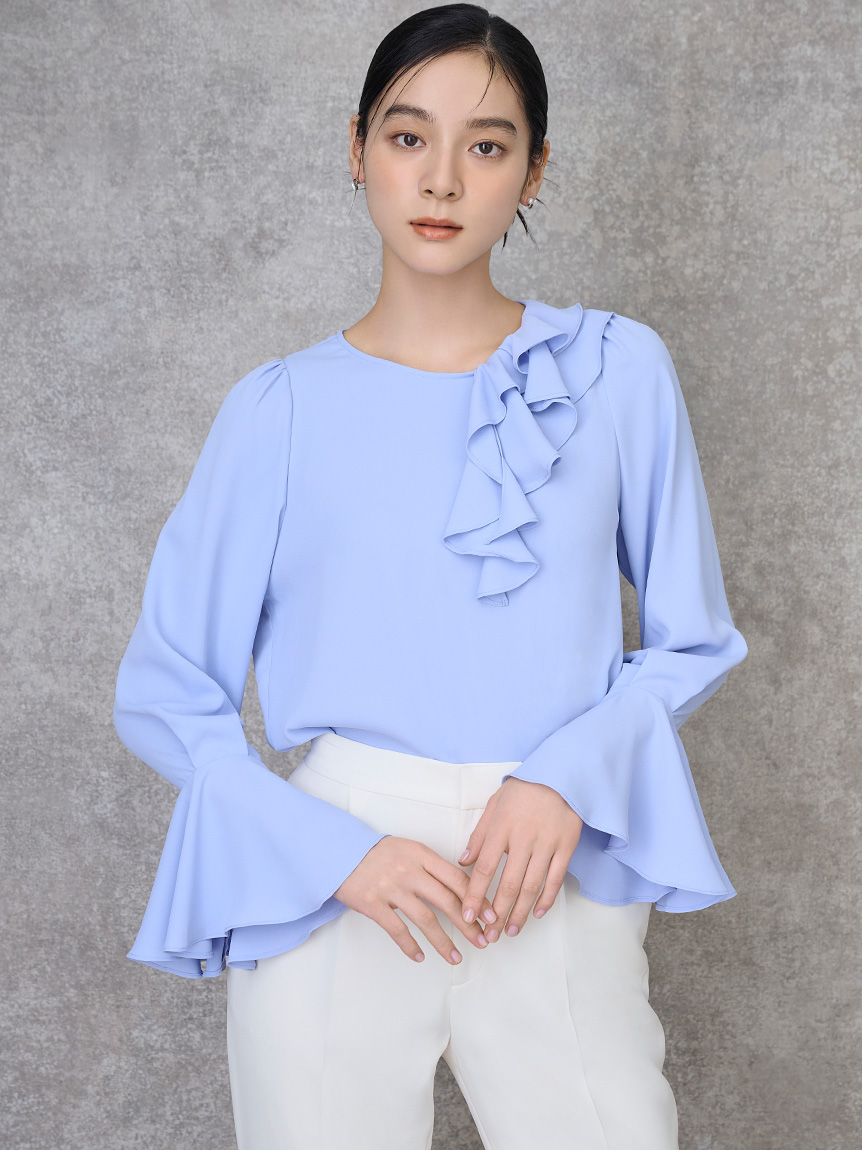 セルフォード CELFORD フロントリボンニットチュニック シルバー　ラメ セルフォード CELFORD フロントリボンニットチュニック シルバー ラメ