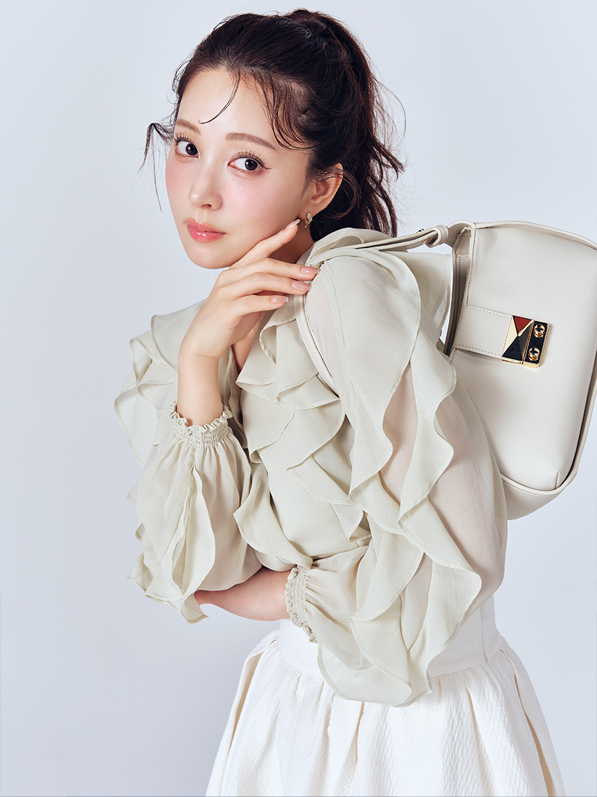 洗える】ラッフルフリルブラウス(ブラウス・シャツ)｜TOPS（トップス