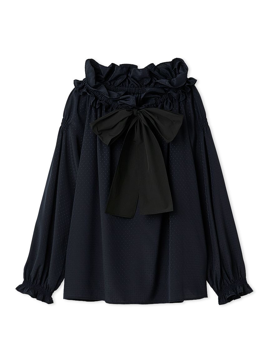 洗える】ビッグリボンスモックブラウス(ブラウス・シャツ)｜TOPS