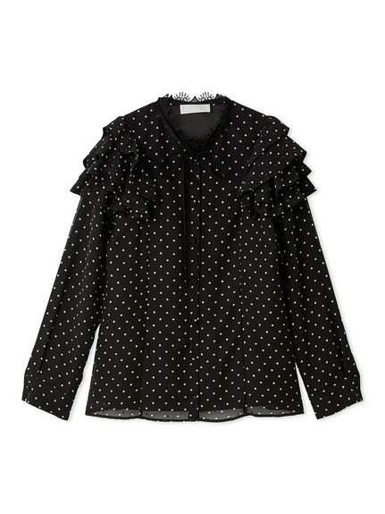 洗える】ハートドットプリントブラウス(ブラウス・シャツ)｜TOPS