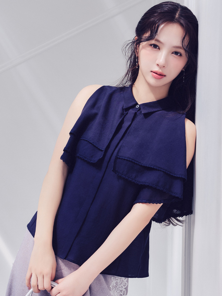 2WAYレーストリムケープブラウス(ブラウス・シャツ)|TOPS(トップス 2WAYレーストリムケープブラウス(ブラウス・シャツ)|TOPS(トップス