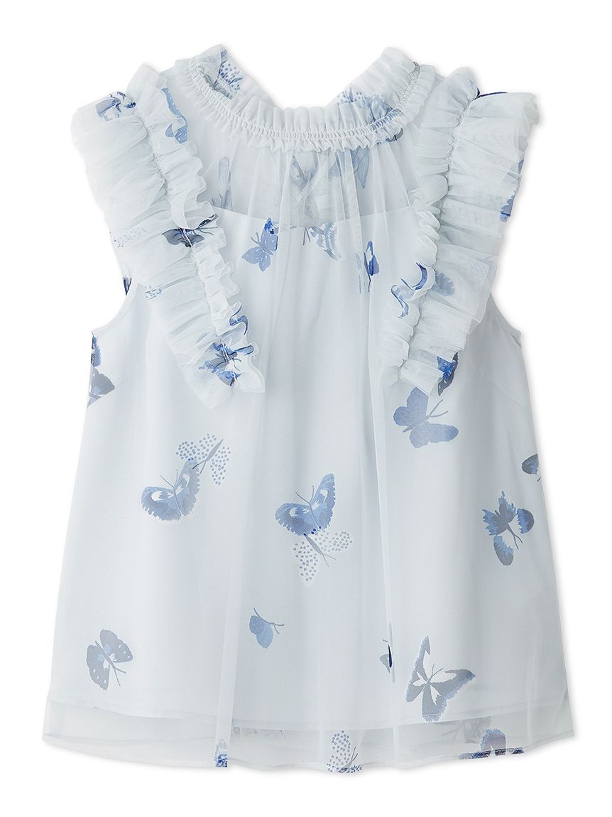 洗える】【HANAE MORI×CELFORDコラボ】バタフライレイヤードプリント