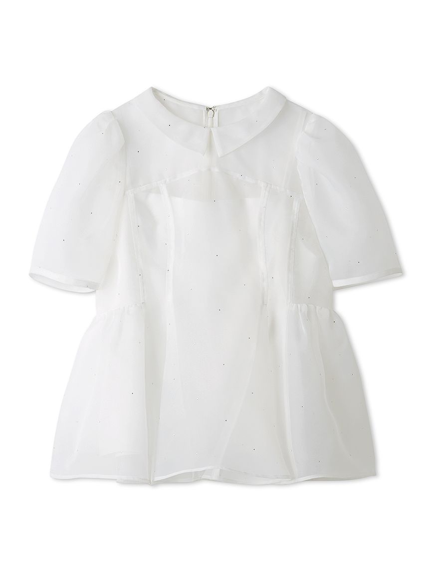 ビジューペプラムブラウス(ブラウス・シャツ)｜TOPS（トップス