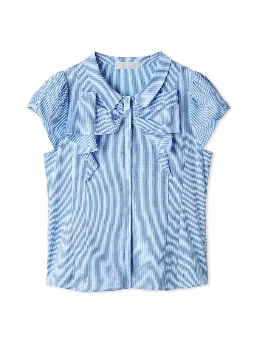 フロントリボンパフスリーブブラウス(ブラウス・シャツ)｜TOPS 
