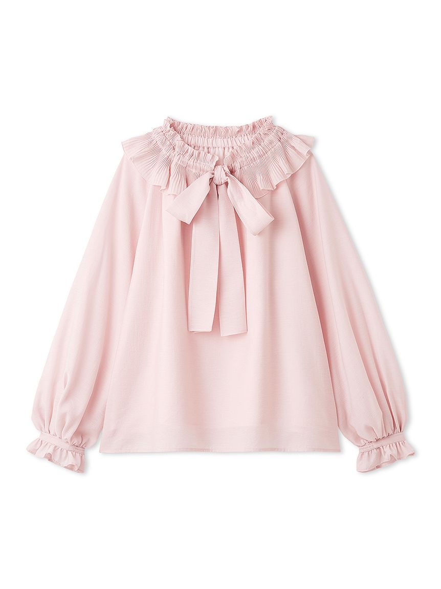 プリーツフリルカラーボウタイブラウス(シャツ・ブラウス)｜TOPS