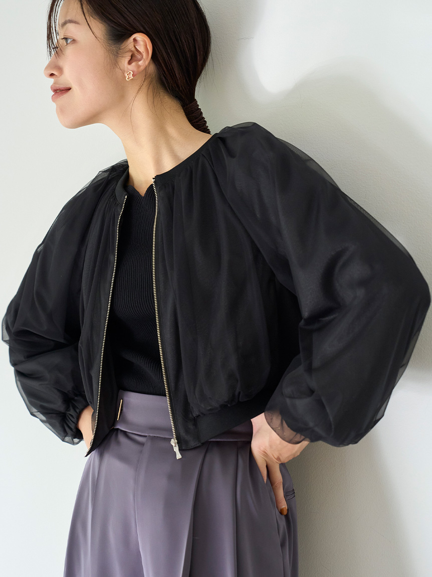 今期美品セルフォード チュールシアーブルゾン チュールシアーブルゾン(ジャケット・ブルゾン)｜OUTER