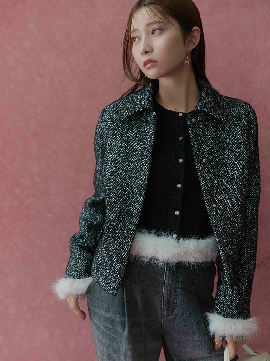 ステンカラーショートジャケット(ジャケット・ブルゾン)｜OUTER