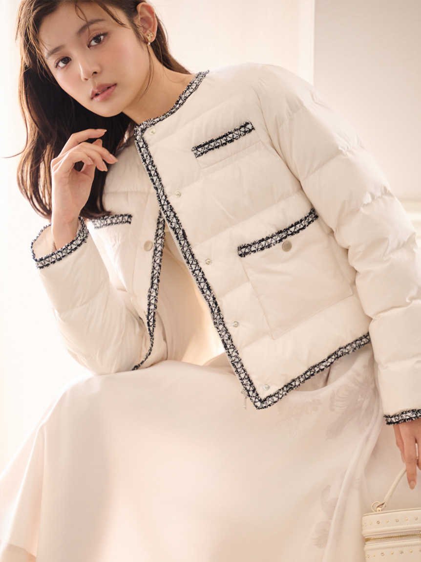 トリムデザインキルティングジャケット(ジャケット・ブルゾン