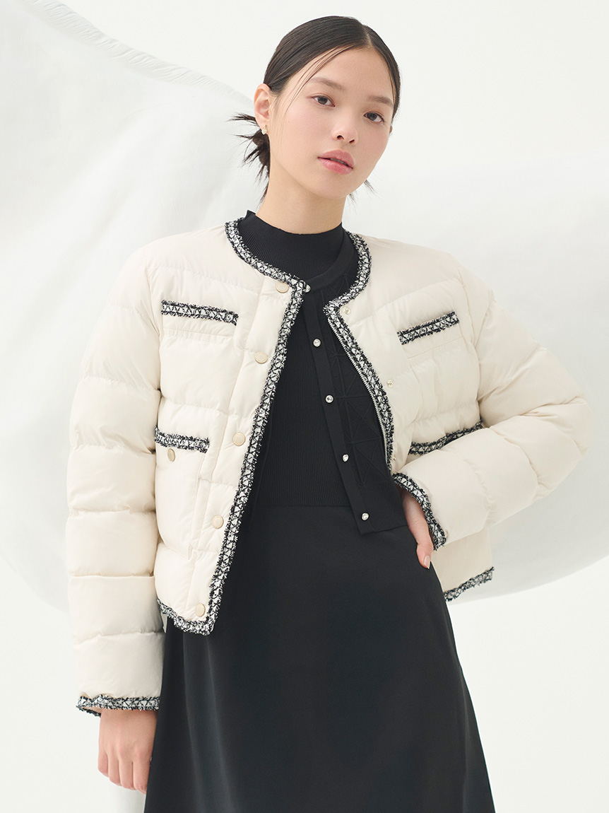 トリムデザインキルティングジャケット(ジャケット・ブルゾン)｜OUTER