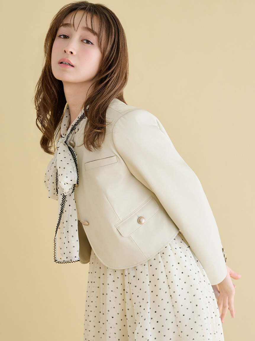 セルフォード　袖スリットリネンライクジャケット 36 注文 うさぎ様専用❤️新品タグ付2023春夏セルフォード袖スリットリネン