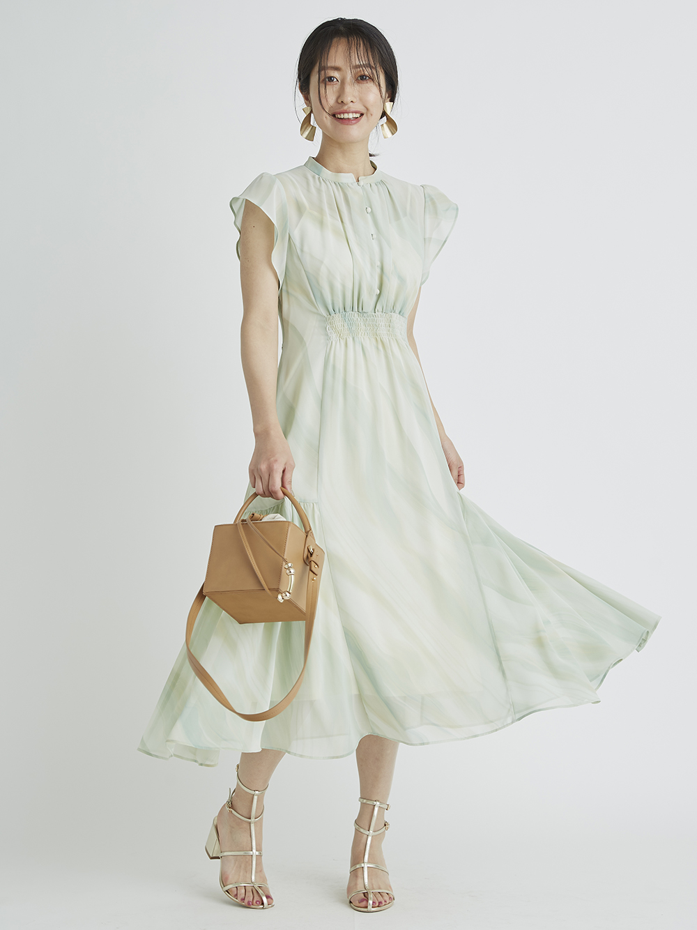 地層柄ワンピース 布帛ワンピース Dress ドレス Celford セルフォード の通販サイト 公式
