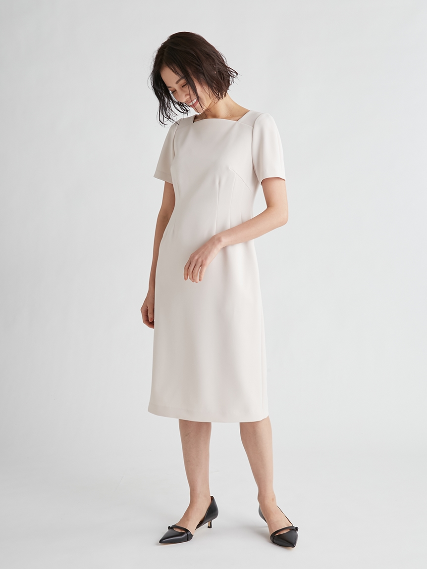 スクエアネックタイトワンピース(布帛ワンピース)|DRESS(ドレス スクエアネックタイトワンピース(布帛ワンピース)|DRESS(ドレス