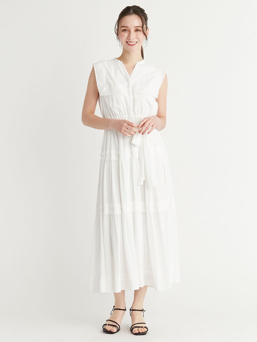 レーススクエアカラーワンピース(デイリーワンピース)|DRESS レーススクエアカラーワンピース(デイリーワンピース)|DRESS