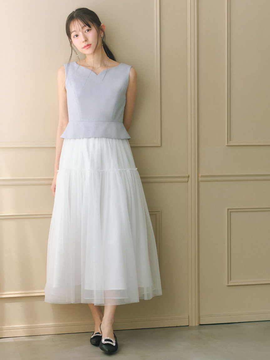 ハートネックチュールドレス(フォーマルワンピース)｜DRESS