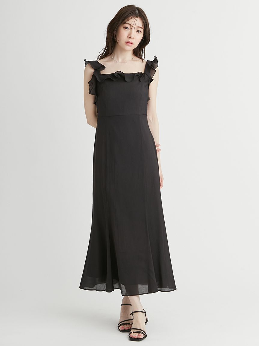 極美品 24年 CELFORD ペイントフラワーワンピース M キャミ付 黒 natural cami onepiece3～ﾅﾁｭﾗﾙｷｬﾐﾜﾝﾋﾟｰｽ3 | flower／フラワー公式通販