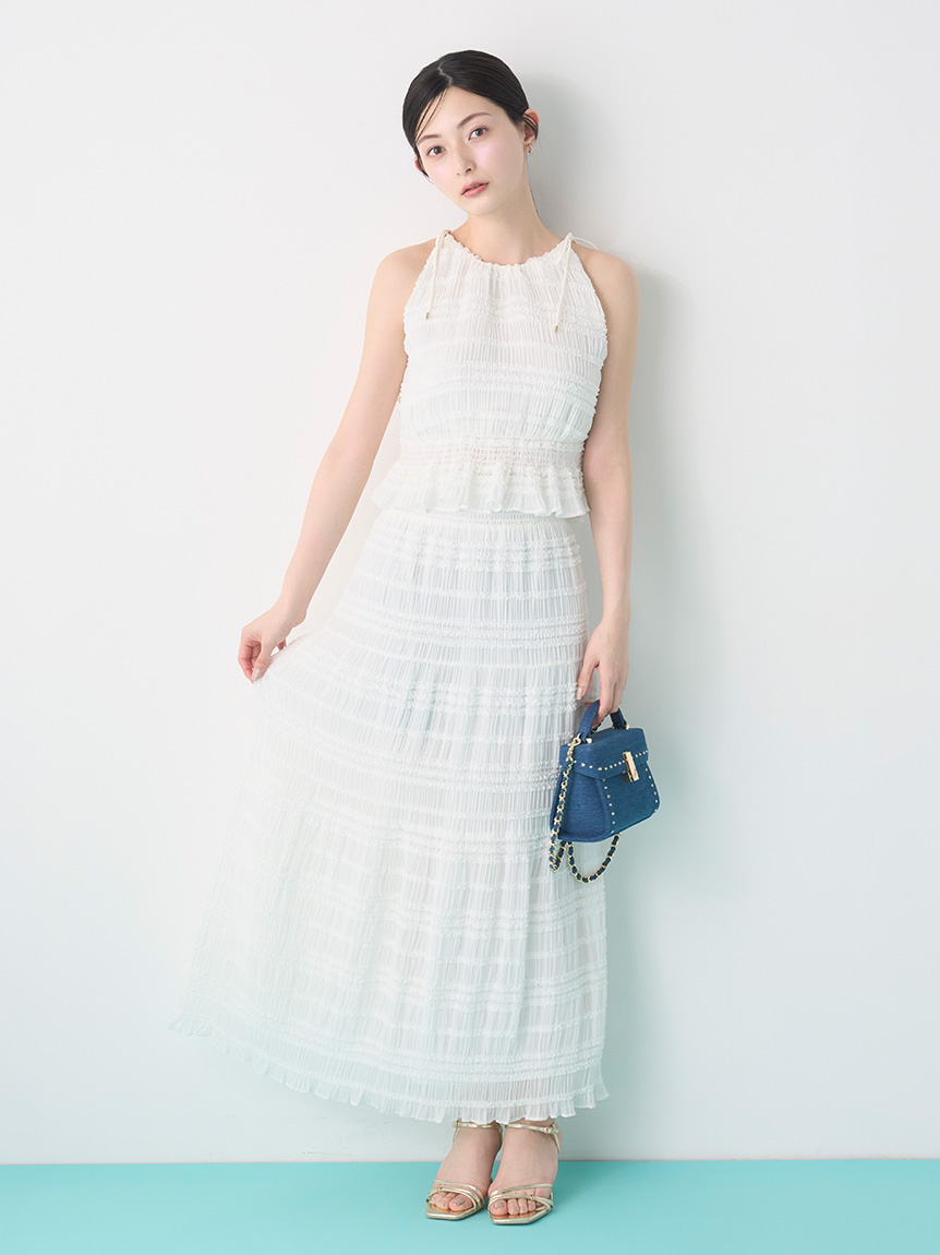 ギャザーシフォンセットアップ(デイリーワンピース)｜DRESS