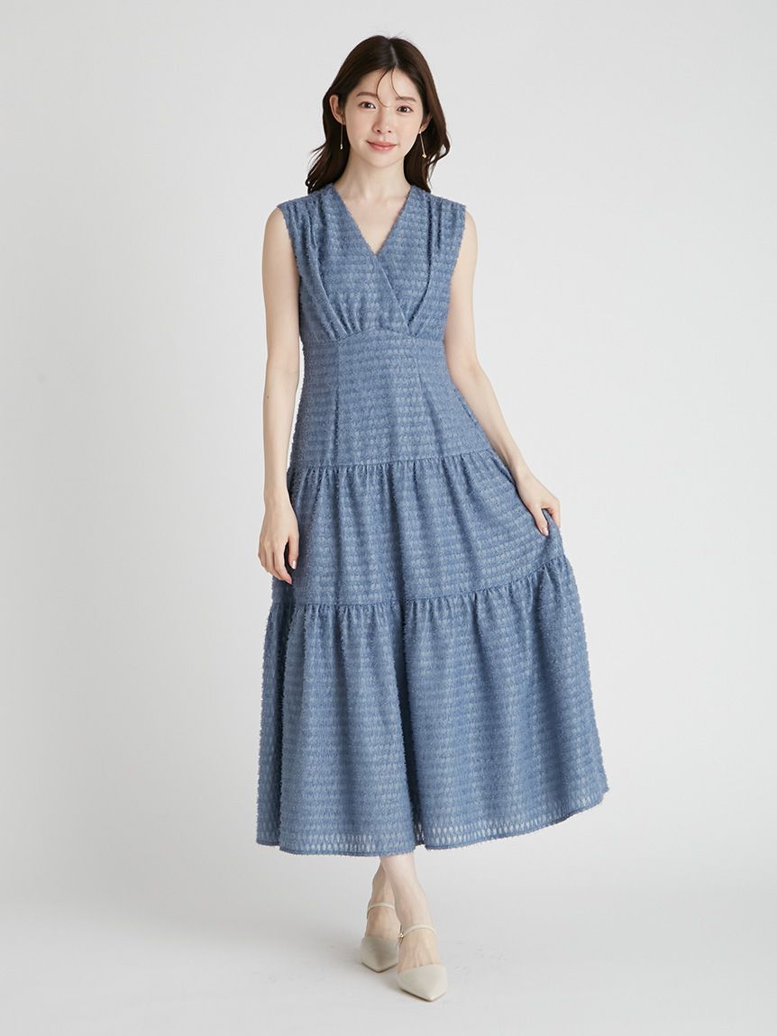 セルフォード　チドリカットジャガードワンピース　CELFORD チドリカットジャガードワンピース(デイリーワンピース)｜DRESS