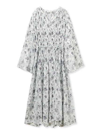 フラワープリントプリーツワンピース(デイリーワンピース)｜DRESS