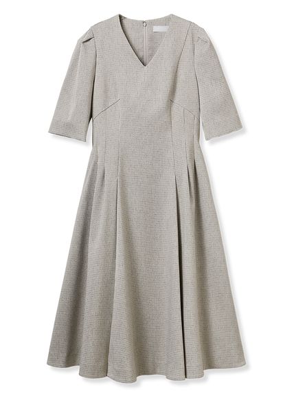 Vネックフィット＆フレアワンピース(フォーマルワンピース)｜DRESS