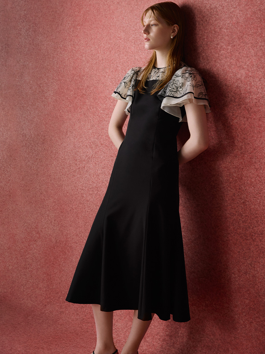 チュールエンブロイダリーマーメイドドレス(オケージョンドレス