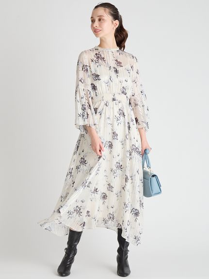清楚✨ セルフォード ドッキングワンピース 花 白 黒 36 Aライン 現行品 デイリーワンピース｜CELFORD（セルフォード）の通販サイト【公式】