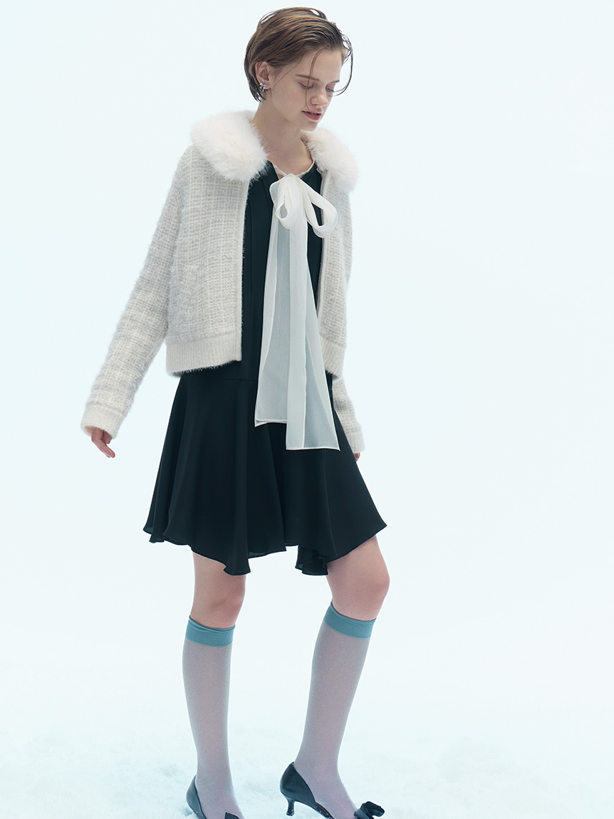 ビッグリボンフレアワンピース(デイリーワンピース)｜DRESS（ドレス