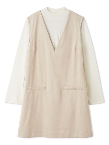 セルフォード タックシャツワンピース 36 ロング リボン ベージュ 日本製 セルフォード タックシャツワンピース 36 ロング リボン ベージュ 日本