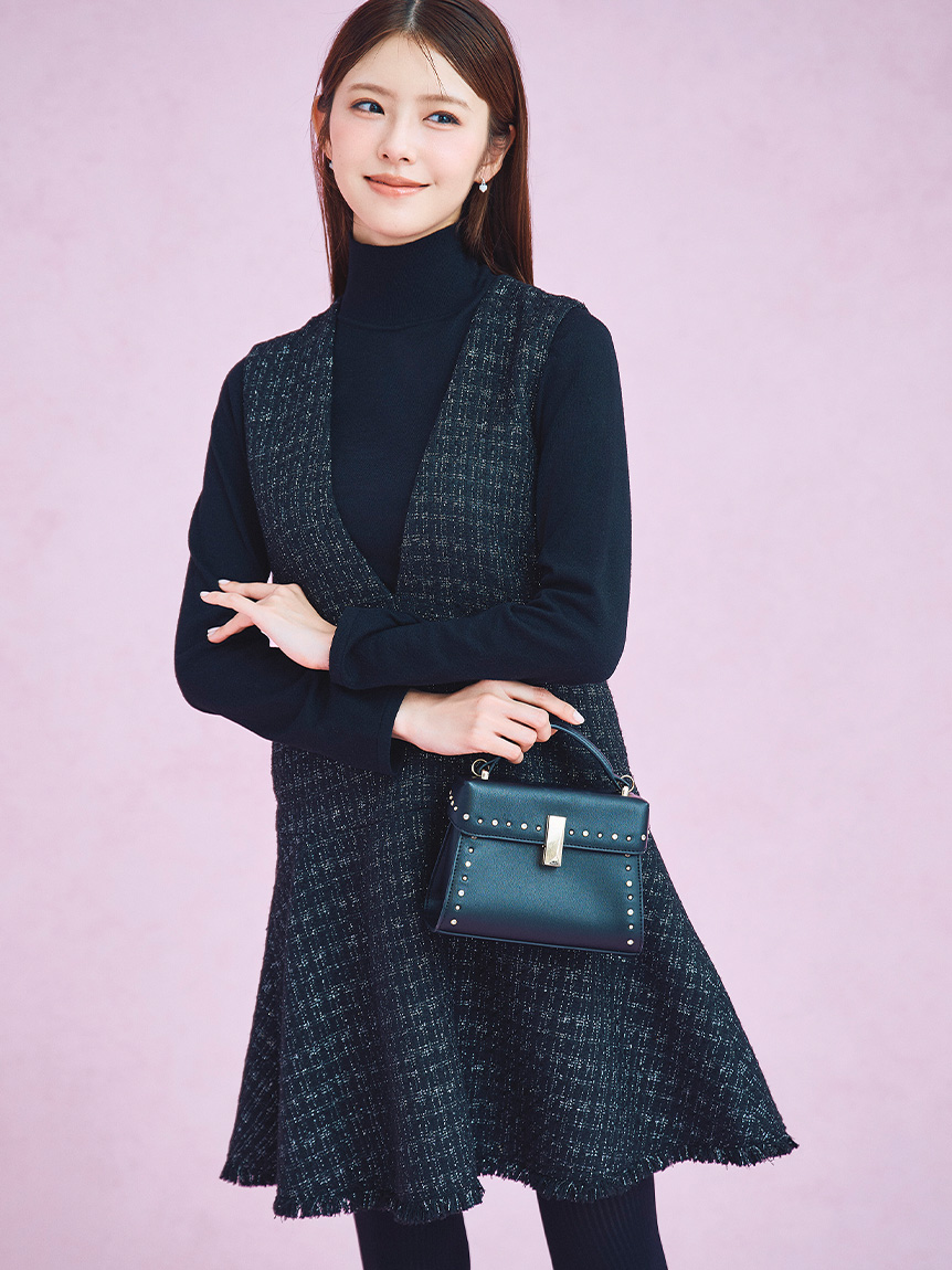 美品✨セルフォード ロングワンピース 上品フリル ロイヤルブルー七分袖 38 M 美品✨セルフォード ロングワンピース 上品フリル ロイヤル