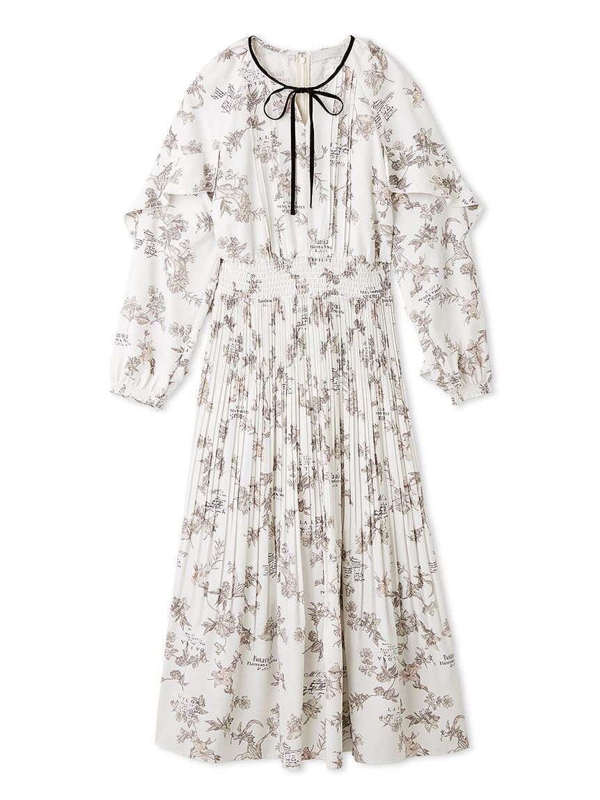 ボタニカルレタープリントワンピース(デイリーワンピース)｜DRESS