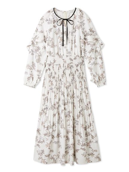 ボタニカルレタープリントワンピース(デイリーワンピース)｜DRESS