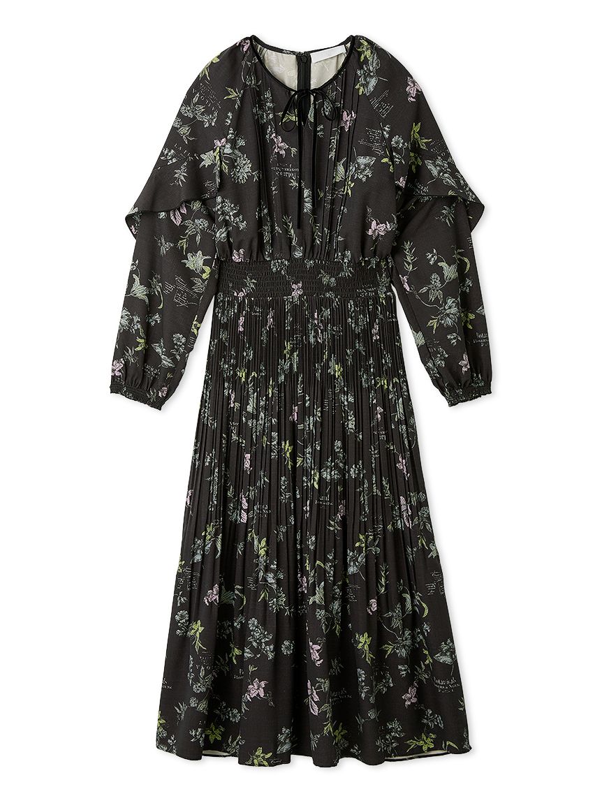 ボタニカルレタープリントワンピース(デイリーワンピース)｜DRESS