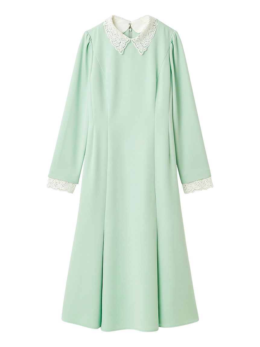 洗える】刺繍レース付きマーメイドワンピース(フォーマルワンピース